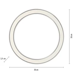 PURE LED-loftlampe Lines, Ø 50 cm, antracit, CCT, fjernbetjening