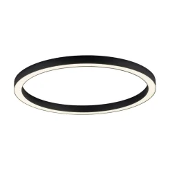 PURE LED-loftlampe Lines, Ø 70 cm, antracit, CCT, fjernbetjening