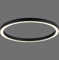 PURE LED-loftlampe Lines, Ø 70 cm, antracit, CCT, fjernbetjening