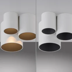 PURE LED-loftlampe til badeværelset Point, hvid, længde 18 cm, 3 lyskilder