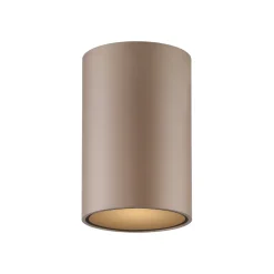 PURE LED-loftlampe til badeværelset Point, bronzefarvet, Ø 6 cm, IP44