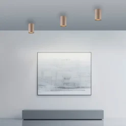 PURE LED-loftlampe til badeværelset Point, bronzefarvet, Ø 6 cm, IP44