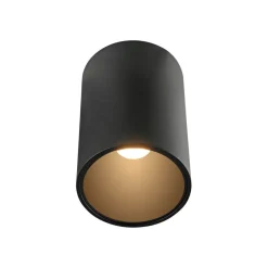 PURE LED-loftlampe til badeværelset Point, sort Ø 6 cm, metal, IP44