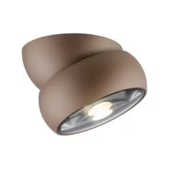PURE LED-loftspot Move, Ø 12 cm, bronzefarvet, metal/glas