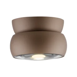 PURE LED-loftspot Move, Ø 12 cm, bronzefarvet, metal/glas