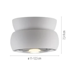 PURE LED-loftspot Move, hvid, Ø 12 cm, metal/glas