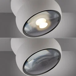 PURE LED-loftspot Move, hvid, Ø 12 cm, metal/glas