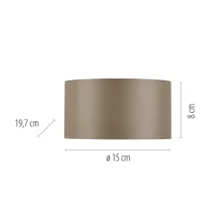 PURE LED-væglampe Clipse, bronzefarvet, aluminium Ø 15 cm