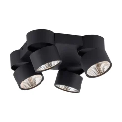 PURE Nola LED-loftlampe, 4 lyskilder, sort