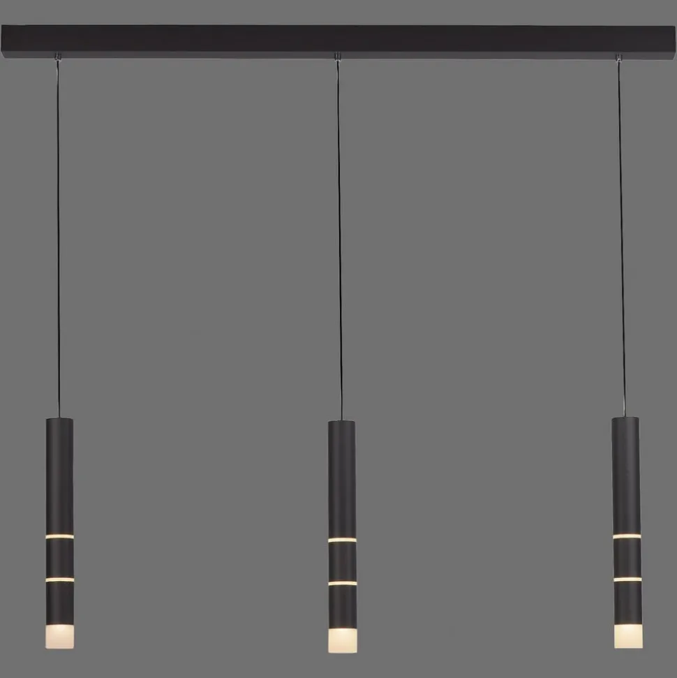 PURE Vega LED-hængelampe, 3 cylindere, sort