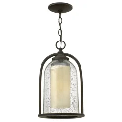 Quincy hængelampe, dobbeltskærm, til udendørs brug