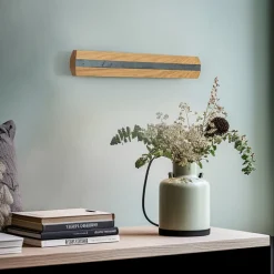 Quitani Elis LED-væglampe, eg/sort