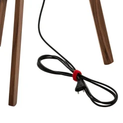 Quitani gulvlampe Reba, stativ, chintz hvid