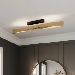 Quitani LED-loftslampe Lian, messing, sort