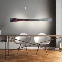 Quitani LED-pendel Lian, guldoxideret