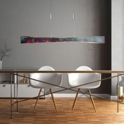 Quitani LED-pendel Lian, guldoxideret