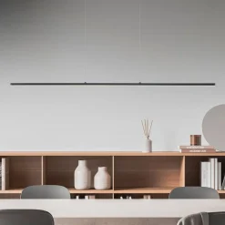 Quitani LED-pendel Margita, længde 118 cm, sort