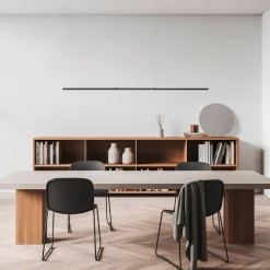 Quitani LED-pendel Margita, længde 118 cm, sort