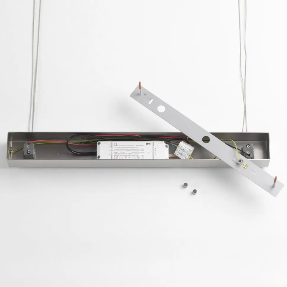 Quitani LED-pendellampe Hiba, eg natur, længde 148 cm