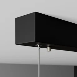 Quitani LED-pendellampe Lexa, eg/sort, længde 118 cm