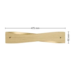 Quitani LED-væglampe Lian, egetræ