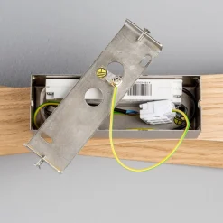 Quitani LED-væglampe Lian, egetræ