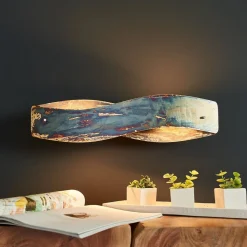 Quitani LED-væglampe Lian, oxideret, dæmpbar