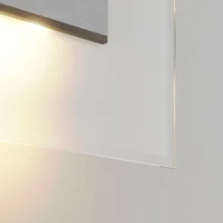 Quitani LED-væglampe Lole, aluminium, 59 x 29 cm, glas