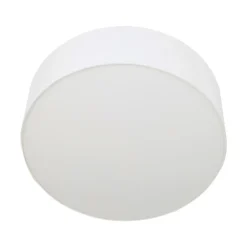 Quitani loftslampe Gala, Ø 50 cm, chintz, hvid, Ø 50 cm