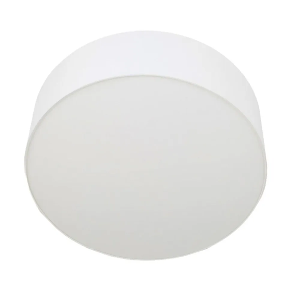 Quitani loftslampe Gala, Ø 50 cm, chintz, hvid, Ø 50 cm