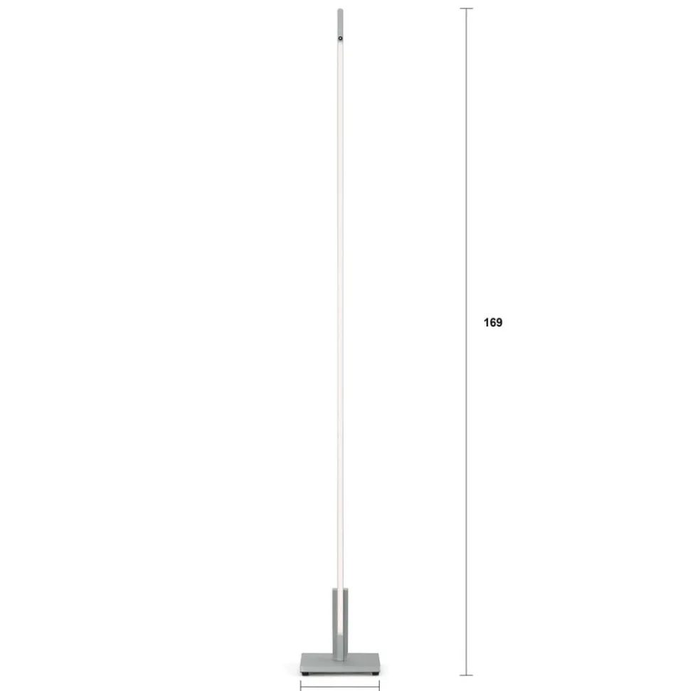 Quitani Talon LED-gulvlampe aluminium anodiseret natur