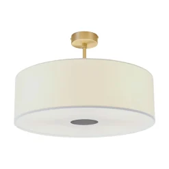 Quitani-loftslampe Gala, Ø 50 cm, chintz-hvid