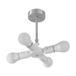 Quitani-loftslampe Gala, Ø 50 cm, chintz-hvid