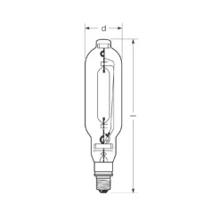 RADIUM Halogen-metaldamppære E40 2050W HRI-T D klar