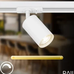 RAIL 230 V skinnesystem, hvid, 6 spots 2,25 m hjørnestik