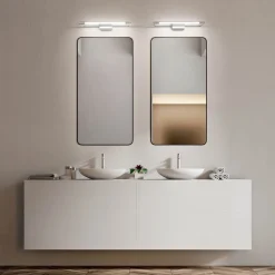 Rapallo LED-væglampe, krom, IP44, 40 cm