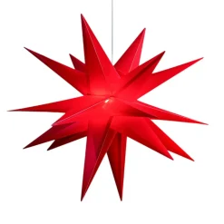 Rød kunststof-stjerne Jumbo, udendørs, 18 takker