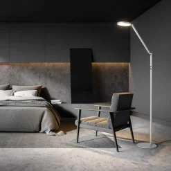 Regina LED-gulvlampe, 1 lyskilde, aluminium