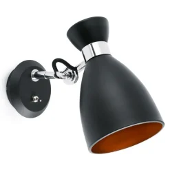 Retro - flot væglampe i sort