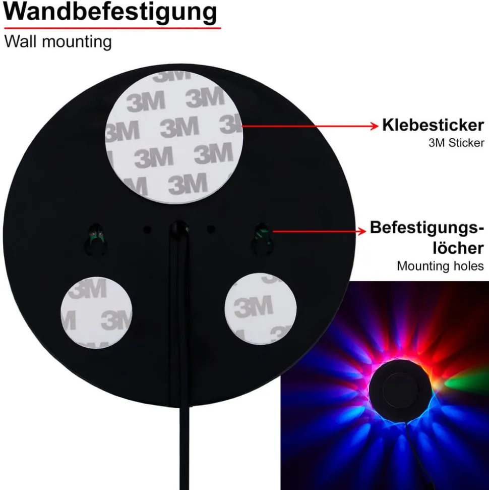 RGB LED-lyshjul - dekorativt lys med musiksensor