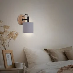 Rhon væglampe, tekstilskærm