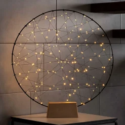 Ring indendørs LED-dekorationslampe, metalsilhuet