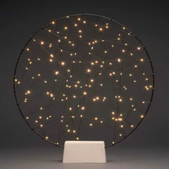 Ring indendørs LED-dekorationslampe, metalsilhuet