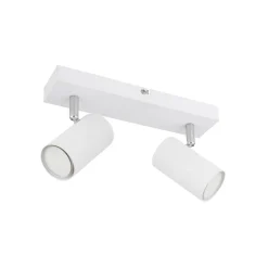 Robby loftspot, hvid, længde 26 cm, 2-lys, metal
