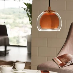 Rocamar hængelampe, 1 lyskilde, i kobber