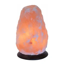 Rock saltlampe med sokkel, 1,5-2 kg, ravgul