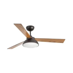 Rodas loftventilator med LED-lampe, brun