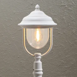 Romantisk stilampe "Parma", i hvid