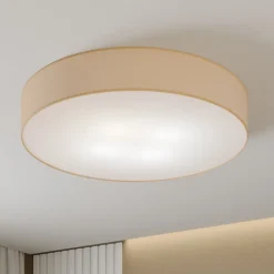 Rondo loftslampe, beige Ø 80 cm