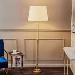 Rothfels Phelandis gulvlampe, dæmper, messing